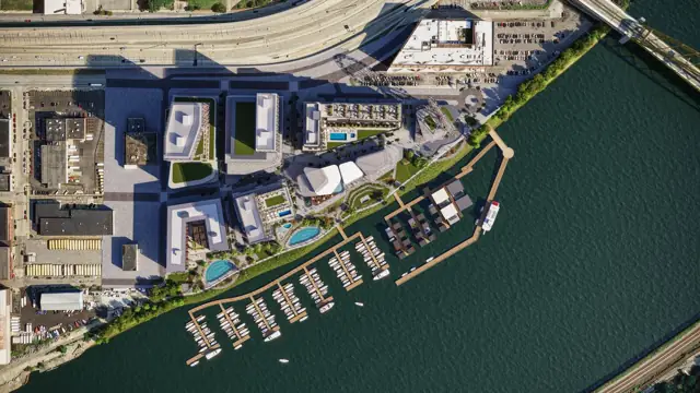 Overhead site plan of the full development
